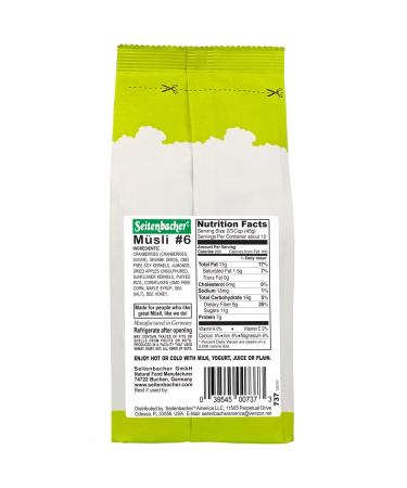 Seitenbacher Gluten Free Muesli Cranberry Cereal 13.2oz - Natural, Healthy Breakfast Option - Buy Online on GoSupps.com