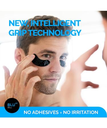 Blu42 Activated Charcoal Under Eye Masks for Men - Bright Eye Fatigue Defense - Removes Dark Circles, Wrinkles, Puffiness - Hydrating Anti-Aging Treatment - Buy Online on GoSupps.com