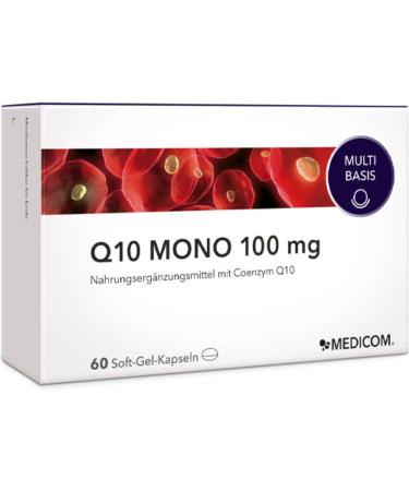 High-Dose Coenzyme Q10 Capsules - Medicom Q10 Mono 100 mg for Energy - 60 Soft Gel Capsules - Buy Online on GoSupps.com