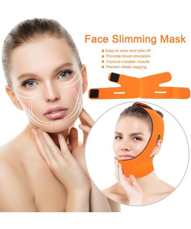 Face Slimming Cheek Mask V Face Line Belt - Orange Chin Lift Up Anti Wrinkle Sleep Mask - Buy Online on GoSupps.com