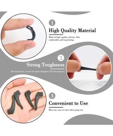 Lyivagen 8 Pair Silicone Glasses Covers - Anti-Slip End Caps & Comfort Ear Hooks for Thin Glasses - Buy Online on GoSupps.com