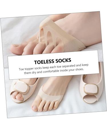 4 Pairs Split Toe Socks - Metatarsal Pads & Toeless Grip Socks for Women | Comfort & Style for Chunky Heels & Kitten Heels - Buy Online on GoSupps.com