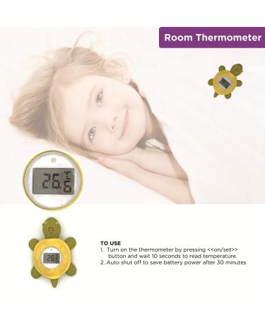 Digital Bath Thermometer & Room Thermometer - BPA Free, Waterproof, Floating Baby Turtle Toy - Buy Online on GoSupps.com