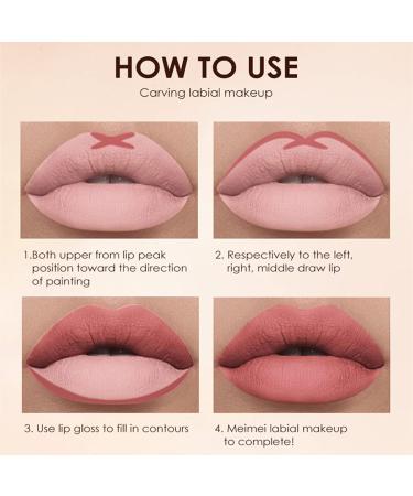 12PC Lipstick Makeup Set - 6 Velvety Matte Liquid Lipsticks & 6 Lip Pencils | Waterproof Gift Kit - Buy Online on GoSupps.com