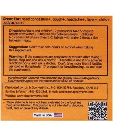 SunOne Herbal Supplements for Cold & Flu Relief - Non-Drowsy Formula | Shop Internationally - Buy Online on GoSupps.com