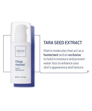 Obagi Hydrate Facial Moisturizer Non-Comedogenic Intensely Hydrating All Day Moisturizer that Combats Dryness with Tara Seed Extract Shea Butter Avocado Oil & Glycerin All Skin Types 1.7 oz - Buy Online on GoSupps.com