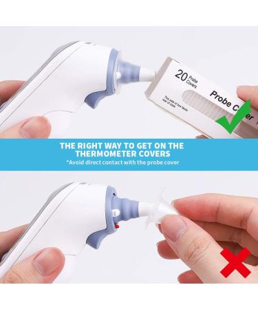 500 Count Disposable Ear Thermometer Covers for Braun & Digital Thermometers - Buy Online on GoSupps.com