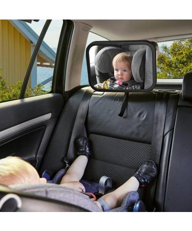 Goldmiky 360 Baby Car Mirror - Adjustable Rear View Mirror for Child Seats | Large Vision & Safety for Backseat Travel - Buy Online on GoSupps.com