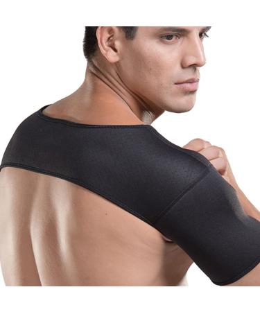FRCOLOR 2pcs SBR Shoulder Support Brace - Breathable Double Shoulder Strap for Pain Relief - Black - Buy Online on GoSupps.com