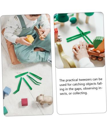 ULTECHNOVO 6pcs Kids Collection Tweezers - Craft & Science Tools for Toddlers - Plastic Forceps Green - Buy Online on GoSupps.com