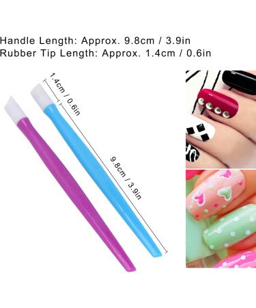 Nail Art Rubber Cuticle Pusher Not Easy To Break Cuticle Pusher for Pushing Back the Cuticle and Cleaning Under the Nails - Buy Online on GoSupps.com