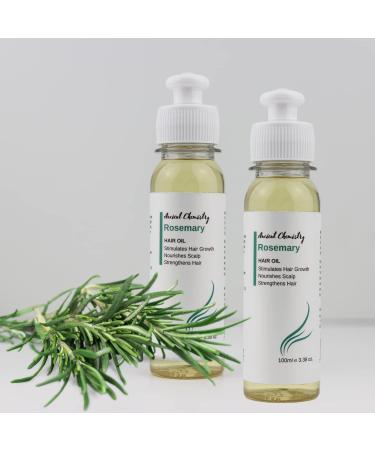 2x 100ML Rosemary Oil For Hair Hair Growth Blend Of Rosemary Essential Oil Castor Oil Sweet Almond Oil | Rosmarin Oil Hair Growth Rosemary Oil For Hair Growth Dry Damaged Hair Mask