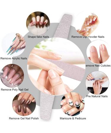 Lisoviom Professional Nail File Set 6 Pcs 100/180 Grit Nail File Emery Boards for Nail Files Professional Suitable for Gel Acrylic Nail File Nail Files for Natural Nail Technician Accessories - Buy Online on GoSupps.com
