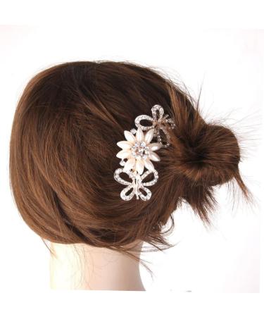Housoutil Bridal Hair Comb Crystal Bride Clip Hair Clip Crystal Hair Charms Women Hair Accessories Bridal Hair Accessories Pearl Hair Accessories Bride Hair Comb Women's Wedding - Buy Online on GoSupps.com
