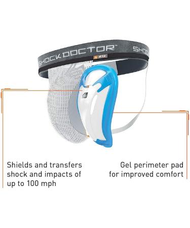 Shock Doctor Jock Strap with BioFlex Cup - Adult Medium White - Buy Online on GoSupps.com