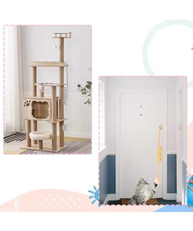 Quxvena 4-Piece Interactive Hanging Cat Toys - Retractable Magic Wand for Intelligent Kittens - Self-Employment Door Frame Fun - Buy Online on GoSupps.com