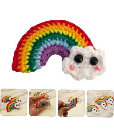 minkissy 3 Pairs Rainbow Barrettes Wool Yarn Hair Accessories Wool Felt Rainbow Charm Felt Rainbow Applique Hair Bow Hair Accessories for Kids Girl Hair Decor Props Alloy Cartoon Child - Buy Online on GoSupps.com