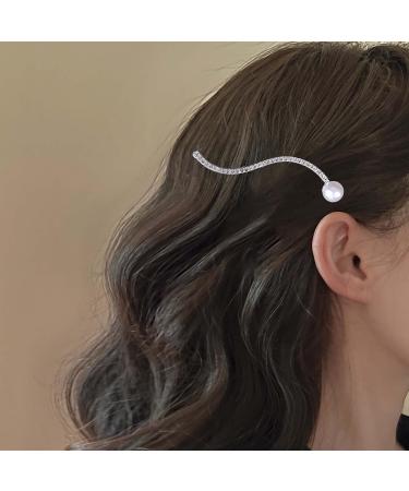 Yheakne Vintage Crystal Hair Clip Silver Cz Hair Pin Clip Rhinestone Hair Barrette Pin Shine Crystal Headpieces Cz Head Clip Headwear Decorative Hair Accessories for Women and Girls Gifts (Silver) - Buy Online on GoSupps.com