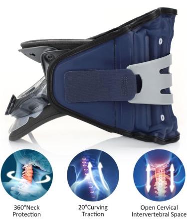 Inflatable Cervical Neck Traction Adjustable Cervical Traction Device Neck Stretcher Collar Stretching Correction Therapy Health Care Correction - Buy Online on GoSupps.com