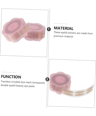 minkissy 2 Sets Double Eyelid Sticker Self- Adhesive Eye Tapes Eyelid Stickers Mantilla Veils Catholic Makeup Tape Transparent Tape Beauty Products Pink Cover up Adhesive Strip - Buy Online on GoSupps.com