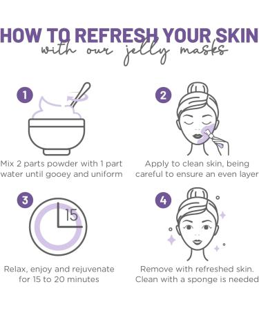 BR UN Peel-Off Lavender Jelly Mask for Face Care A 23 fl oz Rubber Mask Jar for 30 to 35 Treatments A Skin Care Moisturizing Gel Mask of Spa Set for Men Women and Adults - Buy Online on GoSupps.com