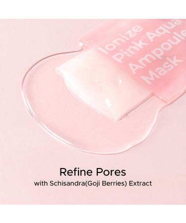 Ionize Pink Aqua Ampoule Mask - Vegan Deep Hydration Facial Mask | 100% Cotton Beliese Sheet | 10 Sheets for Soothing & Calming - Buy Online on GoSupps.com