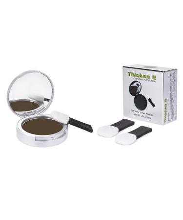 Thicken It 100 Dark Brown Scalp Coverage Hair Powder - Talc-Free 0.32 oz | Water Resistant Hair Loss Concealer | Naturally Thicker Than Hair Fibers - Buy Online on GoSupps.com