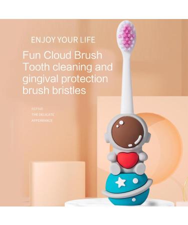 Children's Cartoon Astronaut Toothbrush - Soft Bristles for Toddlers | Individually Packed Blue Dental Care for Boys & Girls - Buy Online on GoSupps.com