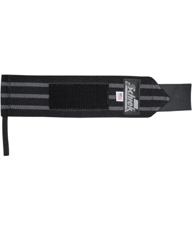 Schiek Sports Black Out Heavyweight Cotton Elastic Wrist Wraps - Black/Silver 18 - Support and Stability for Weightlifting - Buy Online on GoSupps.com