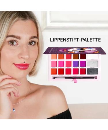  Generisch Lip gloss palette makeup lipstick waterproof 18-color palette for women long-lasting soft and creamy texture for dates collection - Buy Online on GoSupps.com