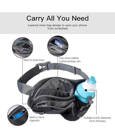 Sharkborough NODLAND Running Belt Hydration Waist Pack with Water Bottle Holder - Men Women Waist Pouch Fanny Bag - Buy Online on GoSupps.com