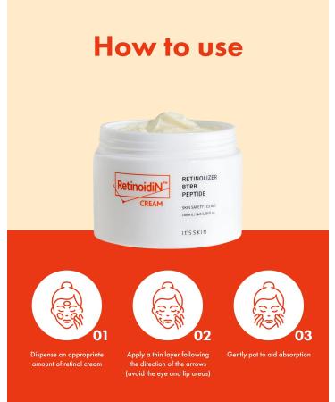 It'S SKIN Retinoidin Cream - Retinol Anti Aging Face Moisturizer - Smooth Wrinkles & Fine Lines - Firming & Moisturizing with Adenosine Hyluronic Acid Peptides Niacinamide and Ceramide 3.38 oz. - Buy Online on GoSupps.com