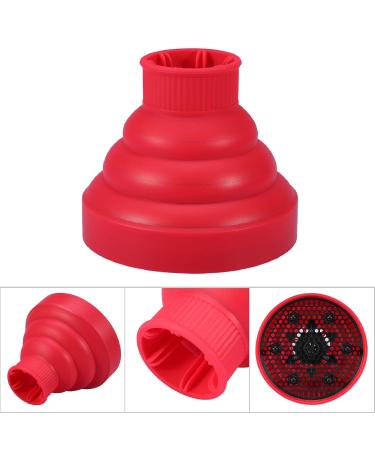 Silicone Dryer Diffuser for Hair - Foldable Hair Blower Accessory in Red | 5 Colors Available | Perfect Hair Styling Tool - Buy Online on GoSupps.com