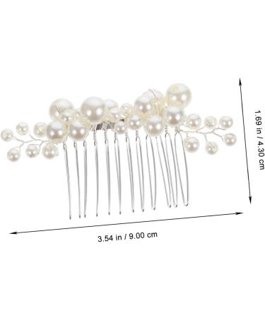 Ipetboom 1 Set Pearl Headpieces for Women Pearl Decor Headpiece for Wedding Decoration Wedding Hair Comb Pearl Hair Clips Hair Jewels for Women Baroque Women's Accessories Metal - Buy Online on GoSupps.com