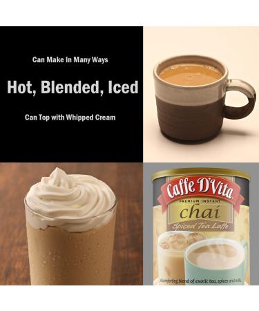Caffe D'Vita Spiced Chai Tea Latte 1 lb. Can - Authentic & Delicious Blend - Buy Online on GoSupps.com