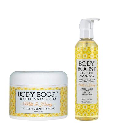 Body Boost Milk and Honey Stretch Mark Butter and Oil Duo