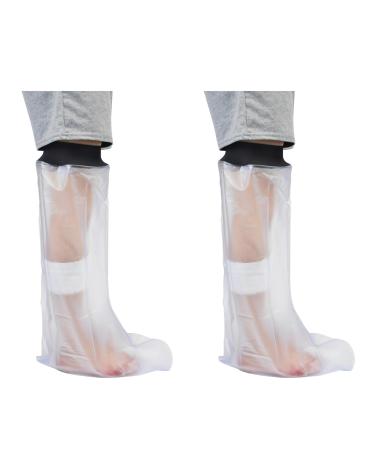 Besuso 2X Waterproof Cast Shower Cover Leg for Adults Foot and Lower Leg Cast Wounds Protector Showering Bath Accessories