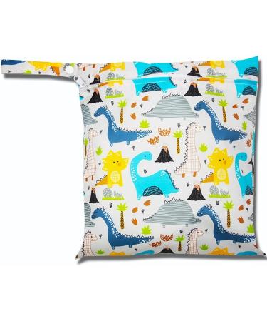 Egurs Waterproof Reusable Wetbag Diaper Bag | Little Dinosaur Design | M 30x28cm | Eco-Friendly Nappy Bag - Buy Online on GoSupps.com
