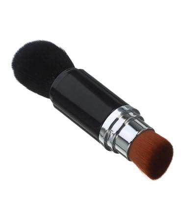 NOLITOY Telescopic Makeup Brush Cosmetics Brush Double End Brush Makeup Foundation Powder Brush Makup Tool Concealer Brush Beauty Plastic Travel Foundation Brush Multifunction 13.50X2.60X2.60CM Black