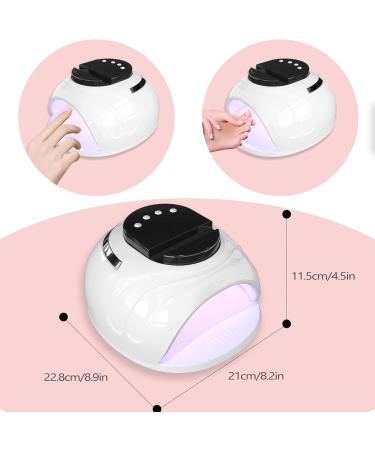 168W UV LED Nail Dryer Lamp - Professional Gel Nail Dryer with Timer & Infrared Sensor for Home & Salon Use - Buy Online on GoSupps.com
