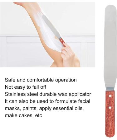 Premium Stainless Steel Wax Spatula with Wooden Handle - Ideal for Hair Removal | Buy Internationally - Buy Online on GoSupps.com
