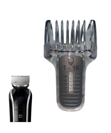 Replacement 1-18mm Beard Comb Compatible with Philips Norelco QuickGroom Models Handle QG3330 QG3333 QG3340 QG3352 QG3360