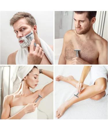 Uraqt Safety Razor for Men - Stainless Steel Vintage Razor Plane with 10 Blades Travel Etui & Built-in Mirror | High-Quality Wet Shaving - Buy Online on GoSupps.com
