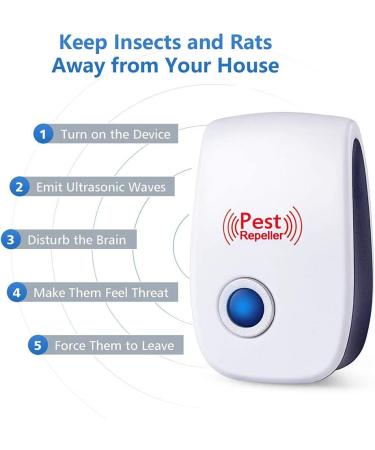 Fire Tracks Limited 4 Pack Ultrasonic Pest Repeller - Electronic Plug in Sonic Repellent for Pest Control in Home, Office, Warehouse, Hotel - Repels Insects, Roaches, Ants, Mice, Bugs, Rodents, Mosquitoes, and Spiders - Buy Online on GoSupps.com