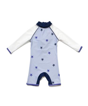 BONVERANO Baby Boys Swimsuit/Sunsuit UPF 50+ Sun Protection One Pieces Swimwear with Sun Hat 2-3 Years Purple