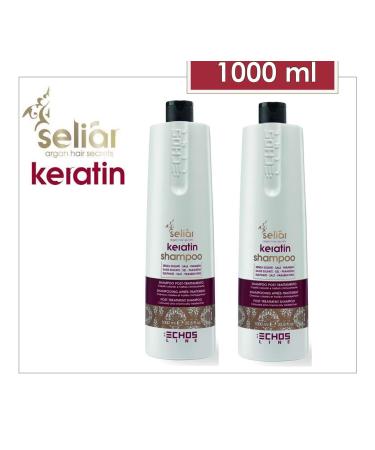 Qsweet ECHOSLINE Seliar Keratin Shampoo (1000 ml) Pack of 2