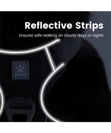 Pawaii Dog Harness for Small Dogs - Adjustable Breathable & Anti-Pull - Reflective Design - Perfect Fit (Chest: 43cm-55cm) - Davys Gray - Buy Online on GoSupps.com