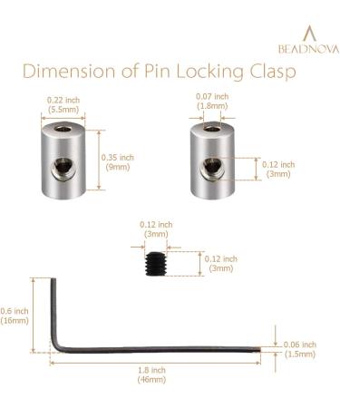 BEADNOVA Locking Pin Keeper Back (20pcs) for Hat, Backpack, Label Pins - Jewelry Making Back with Allen Wrench - Buy Online on GoSupps.com