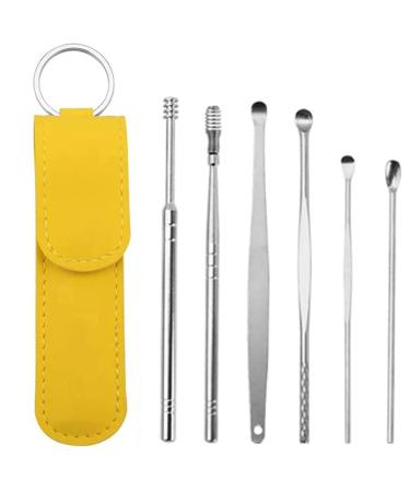 Innovative Spring Earwax Cleaner Tool Set - Spiral Design Stainless Steel Ear Picks  Ear Cleansing Tool Set  Ear Curette Cleaner  Ear Wax Removal Kit with Storage Box (C2) (A3)