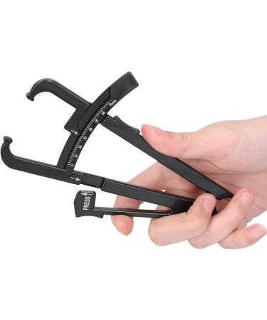 Precision Body Fat Measuring Slide - Unisex Skin Wrinkle & Fat Measurement Tool in Black - Ideal for Men & Women - Buy Online on GoSupps.com